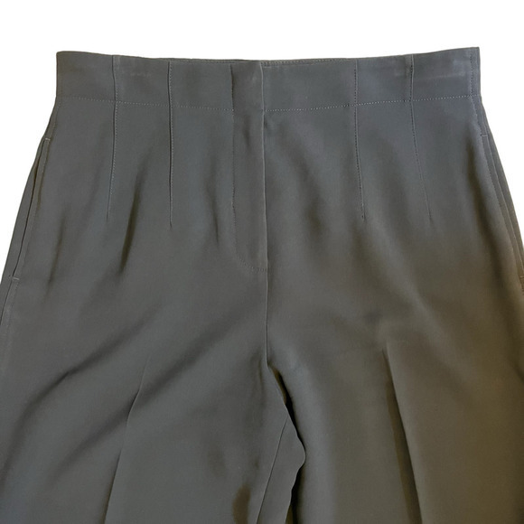 LAFAYETTE 148 NY Navy Blue Side Split Hem Career Dress Pants Cropped Size 8 - Picture 2 of 12